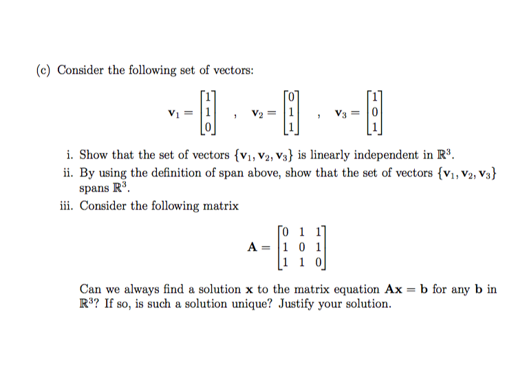 Solved 3 Existence And Uniqueness Of Solution For Ax B Chegg Com