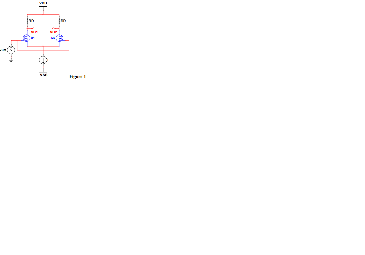 Solved For An Nmos Differential Pair With A Common Mode V Chegg Com