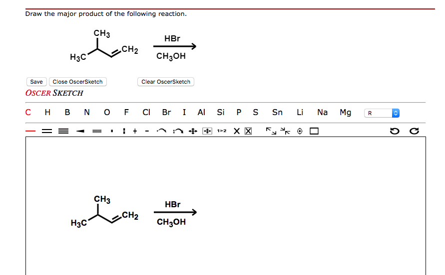 Solved Draw The Major Product Of The Folowing Reaction Ch3 Chegg Com