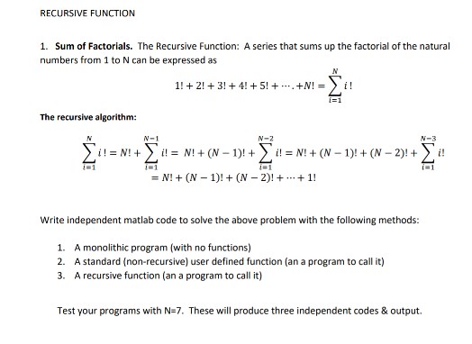 summation formulas factorial