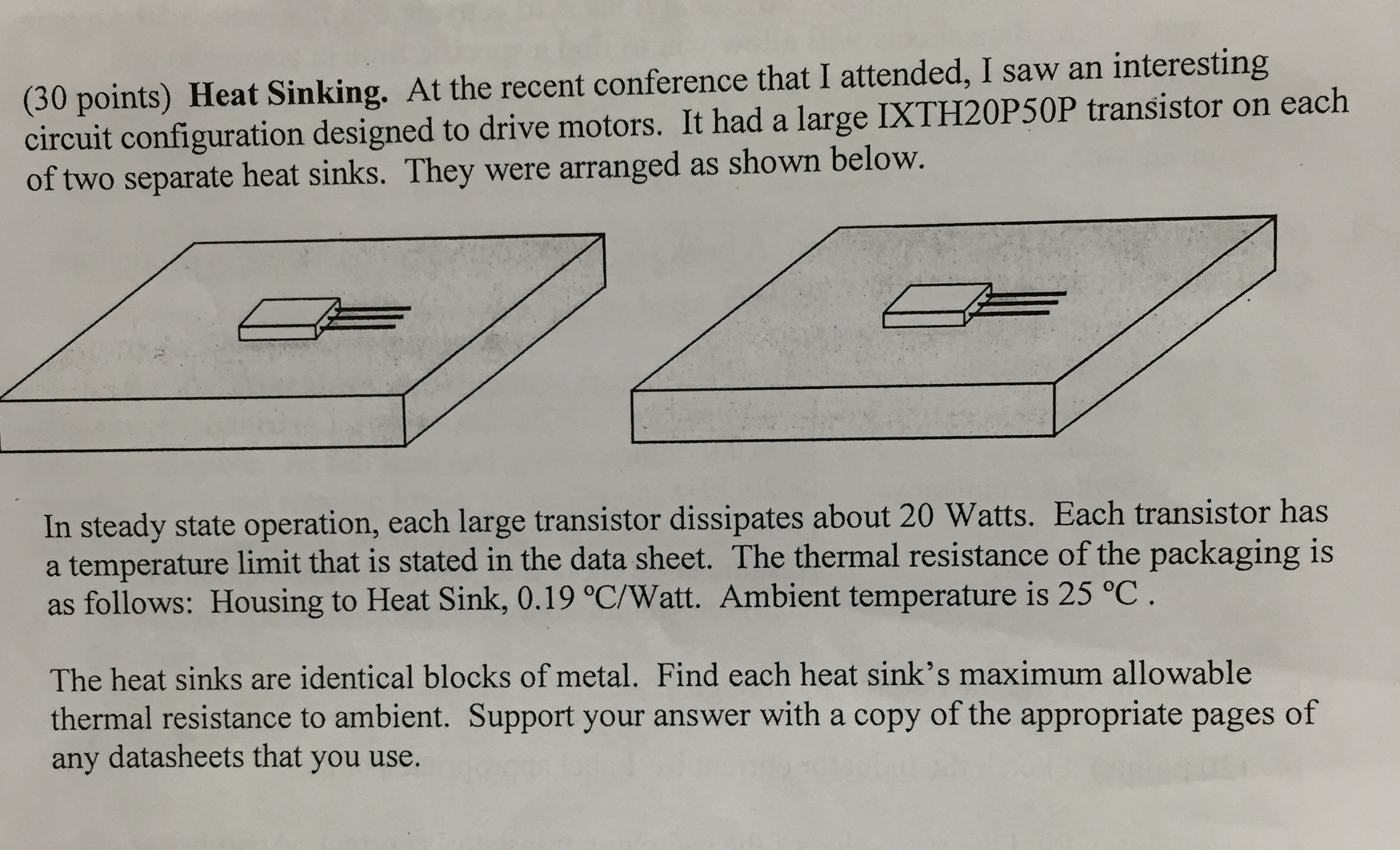 Solved Heat Sinking At The Recent Conference That I Atte