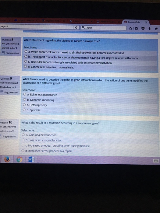 Solved Which Statement Regarding The Biology Of Cancer Is | Chegg.com
