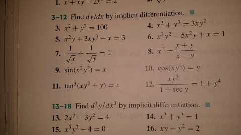 Solved Find Dy Dx By Implicit Differentiation X 2 Y 2 Chegg Com