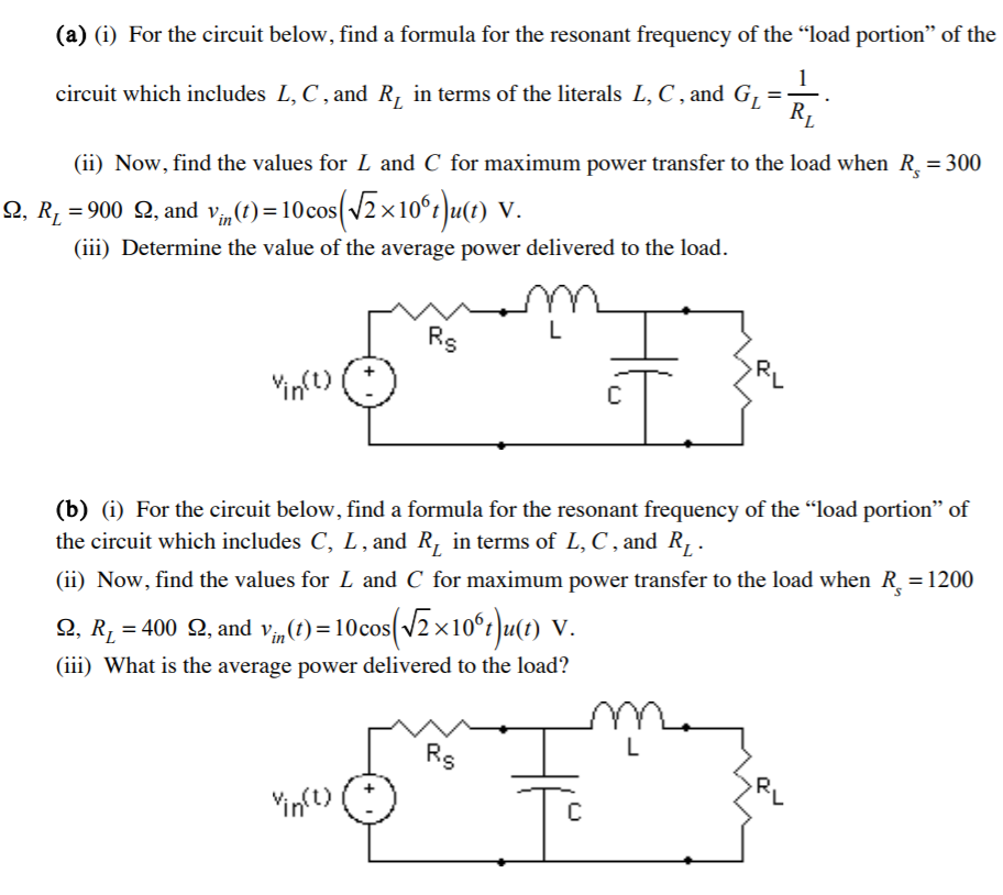 Solved A I For The Circuit Below Find A Formula For Chegg Com