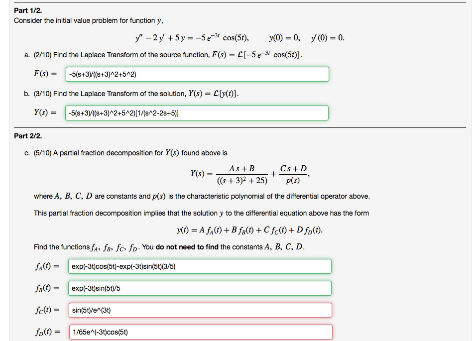 Solved Part 1 2 Consider The Initial Value Problem For F Chegg Com