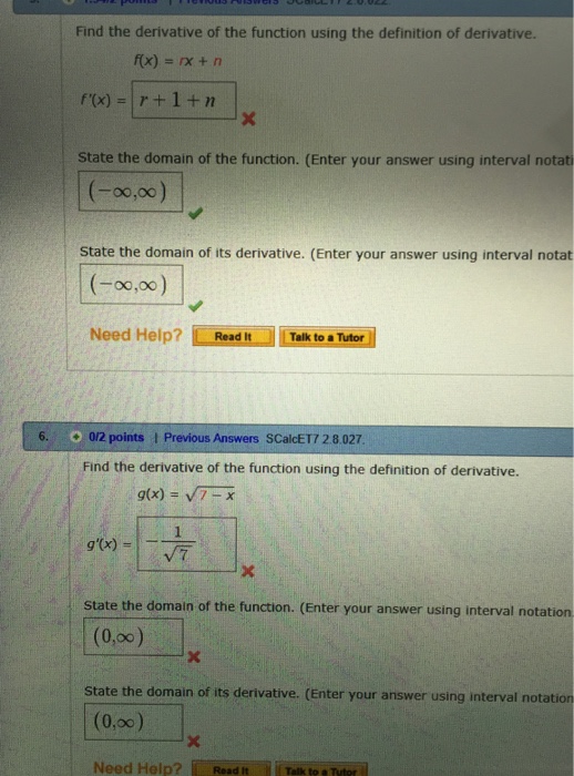 Solved Find The Derivative Of The Function Using The Defi Chegg Com