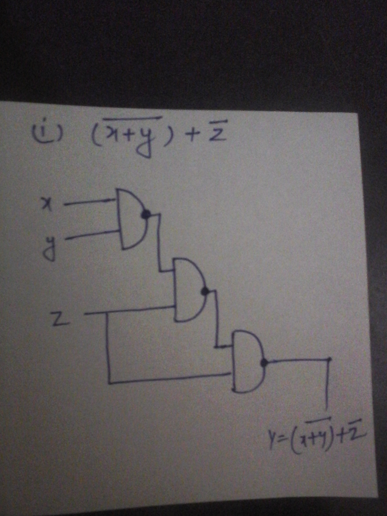 Answered! Draw the schematic for the following functions using NAND gate only (x + y) + z xy + x y... 1