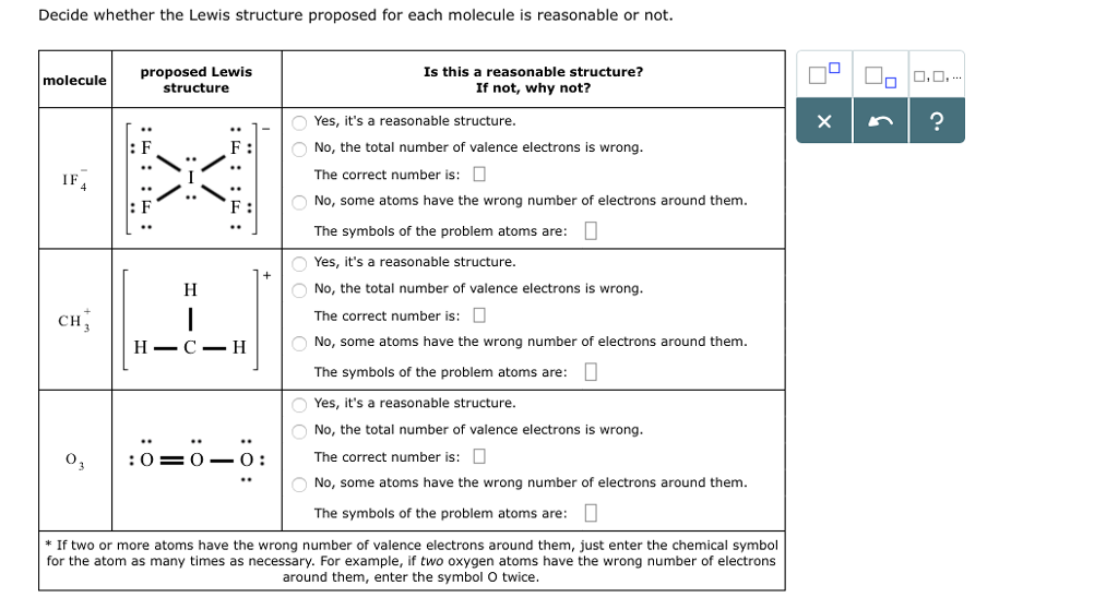 Solved Decide Whether The Lewis Structure Proposed For Ea Chegg Com