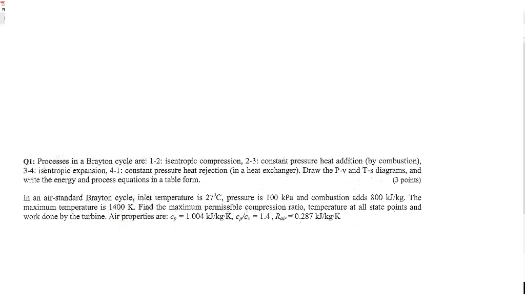 Isentropic Compression Work Equation