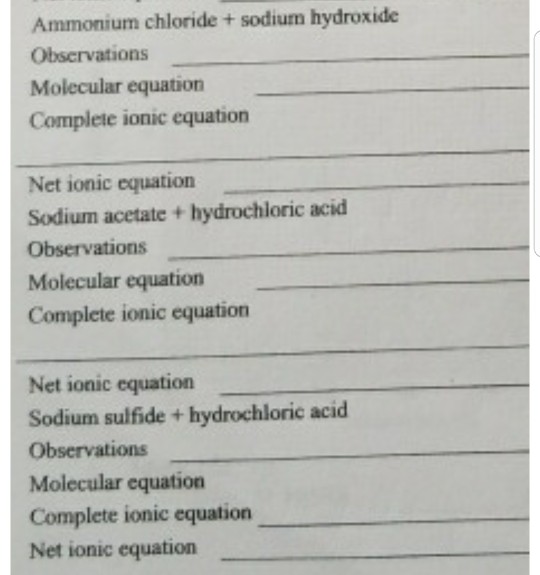 Solved Lead Nitrate Sodium Sulfide Observations Molecul Chegg Com