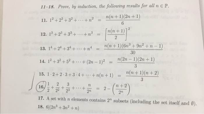 Solved Prove By Induction The Following Results For All N Chegg Com