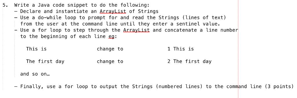 Solved Write A Java Code Snippet To Do The Following Chegg Com