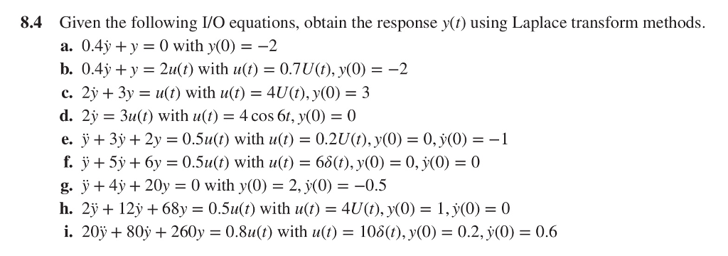 Solved 8 4 Given The Following I O Equations Obtain The Chegg Com