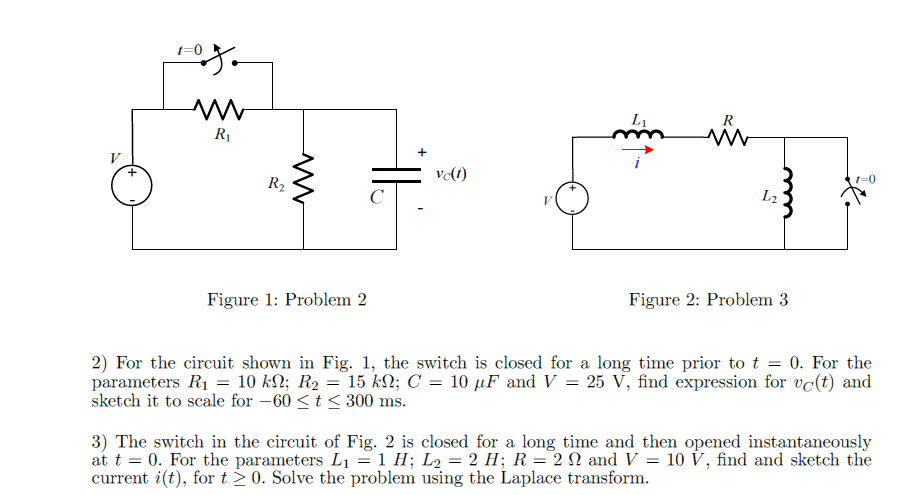 Solved For The Circuit Shown In Fig 1 The Switch Is Clo Chegg Com