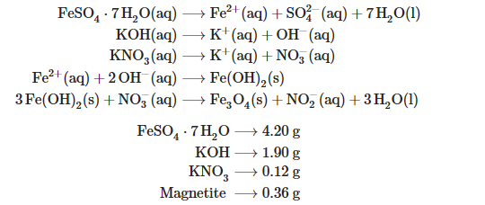 Solved I Created (Fe3O4) In A Lab, The Three Re