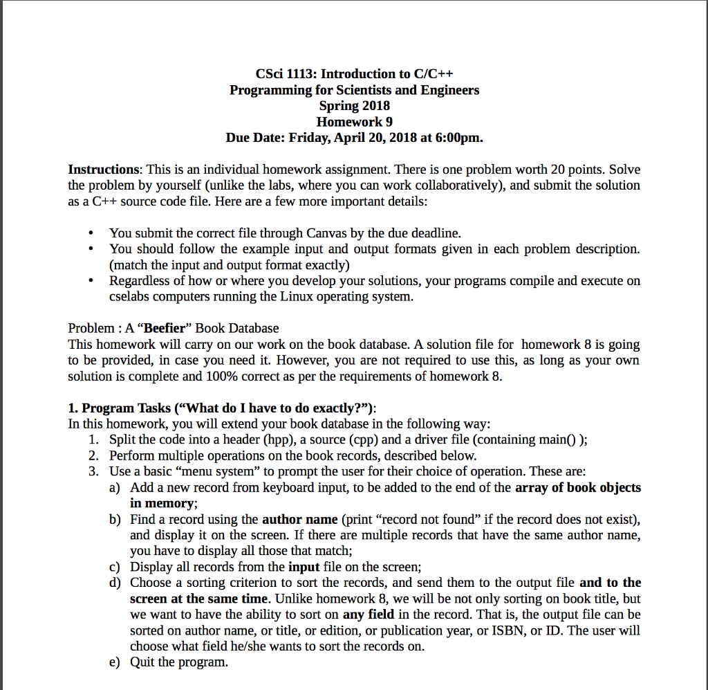 Solved Csci 1113 Introduction To C C Programming For Chegg Com<script async src=