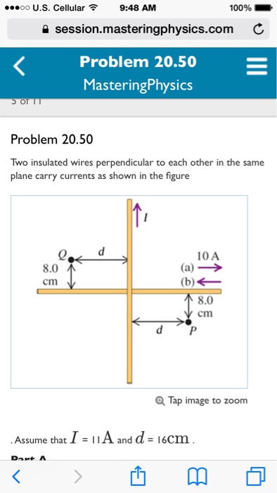 Two Insulated Wires Perpendicular To Each Other In Chegg 