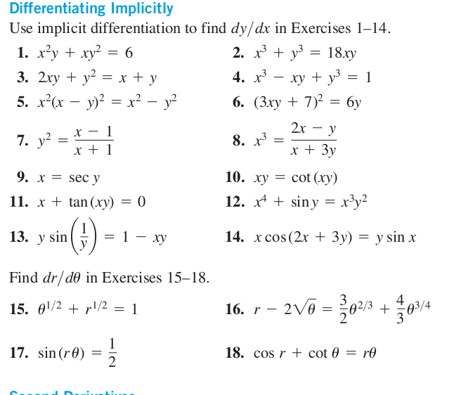 Solved Use Implicit Differentiation To Find Dy Dx In Chegg Com