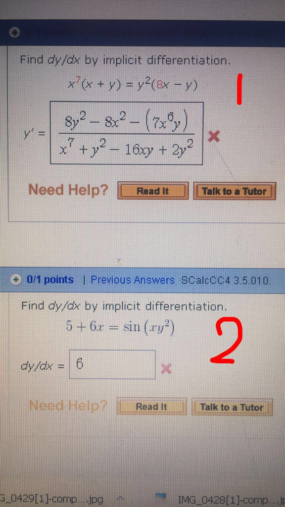 Solved Find Dy Dx By Implicit Differentiation X 7 X Y Chegg Com