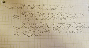 Solved A Tangent Line Is Drawn To The Hyperbola Xy C At Chegg Com