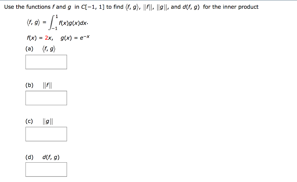 Solved Use The Functions Fand G In C 1 1 To Find F G Chegg Com