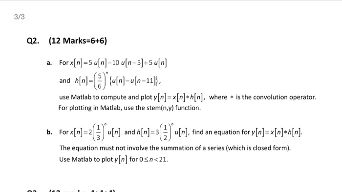 Solved For X N 5 U N 10 U N 5 5 U N And H N 5 6 Chegg Com