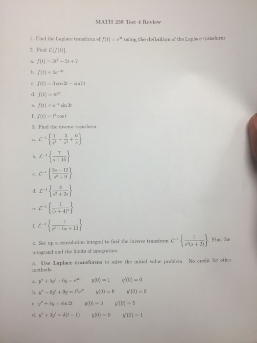 Solved Find The Laplace Transform Of F T E 3t Using Th Chegg Com