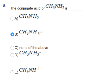 conjugate acid of ch3no2
