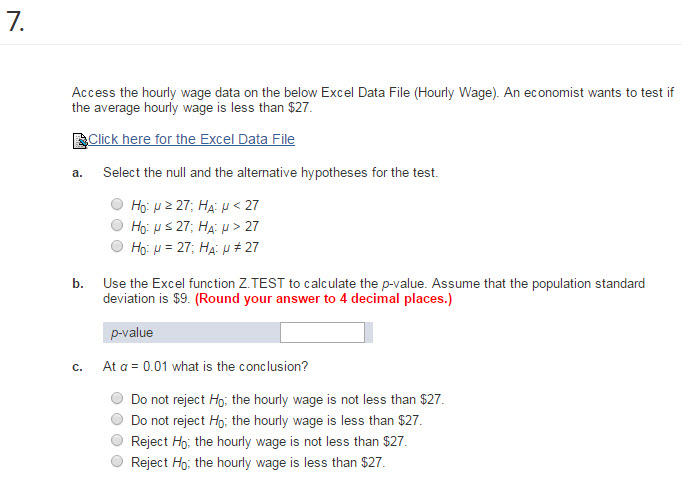 Solved Access The Hourly Wage Data On The Below Excel Dat