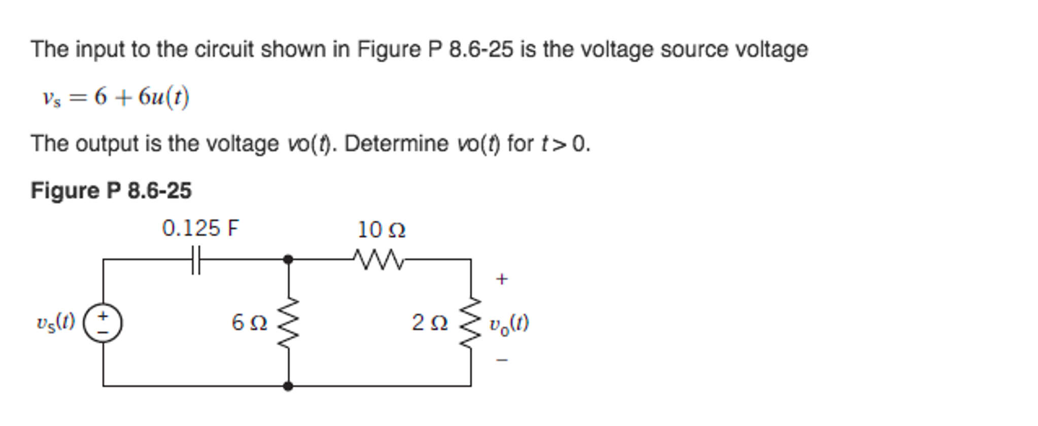 The Input To The Circuit Shown In Figure P 8 6 25 Is Chegg Com