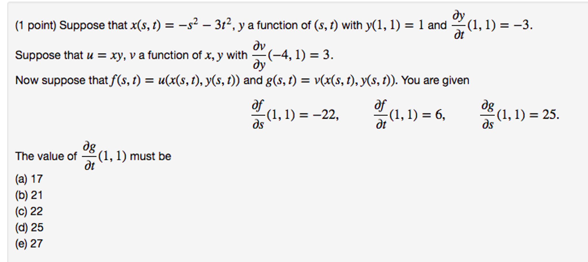 Solved Suppose That X S T S 2 3t 2 Y A Function O Chegg Com