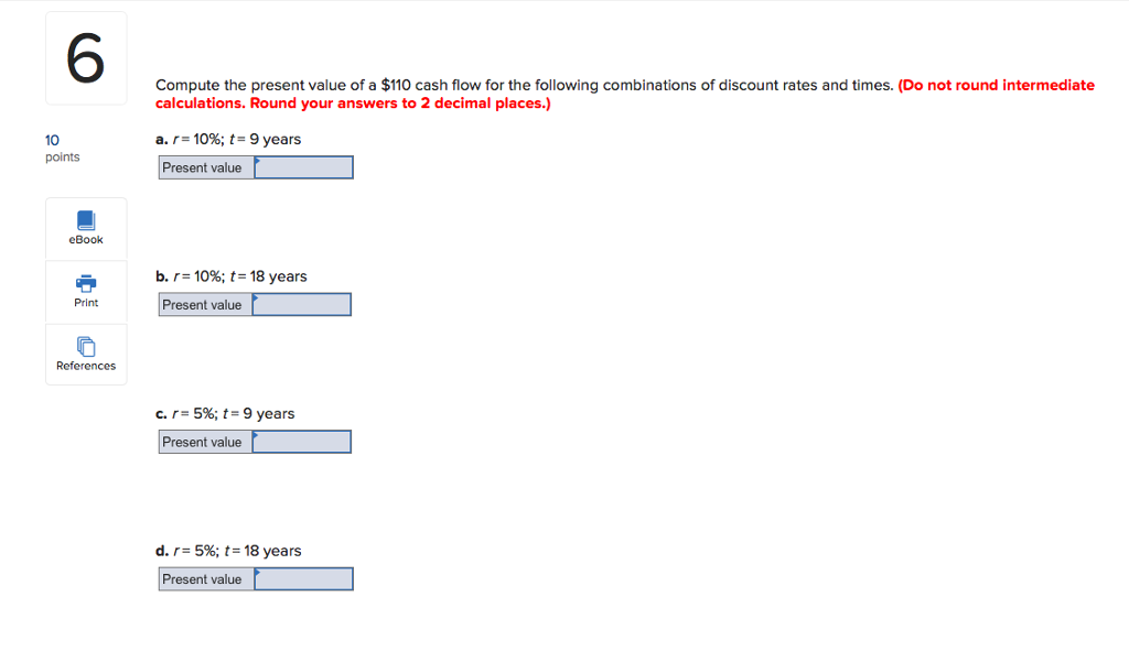 Discounted present value calculator, formulas, reference