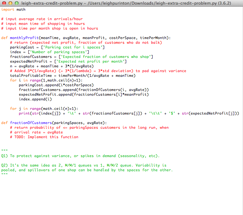 Help Finishing A Function In Python The Actual Pro Chegg Com