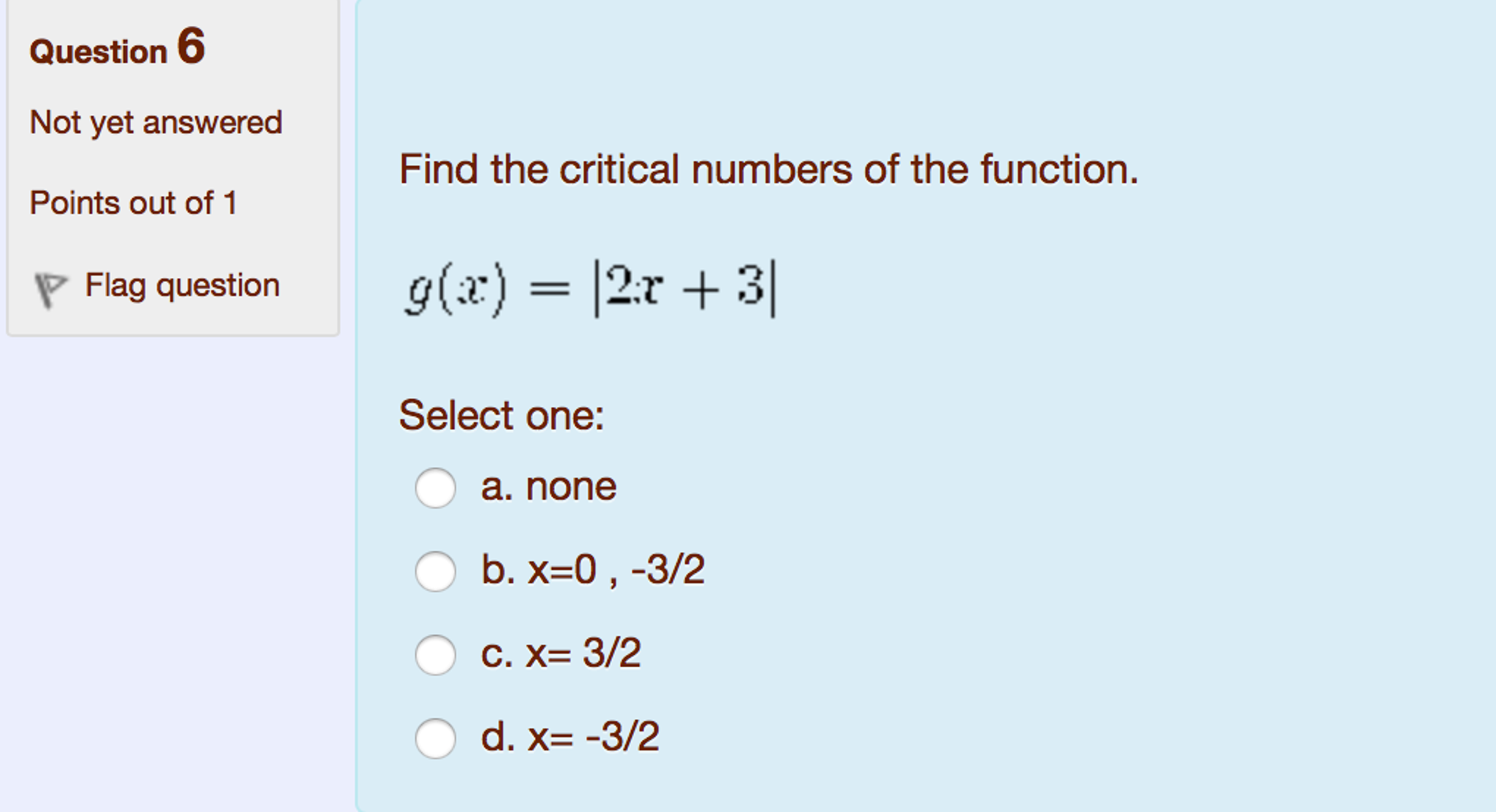 Find the critical numbers of the function. g(x) =  Chegg.com