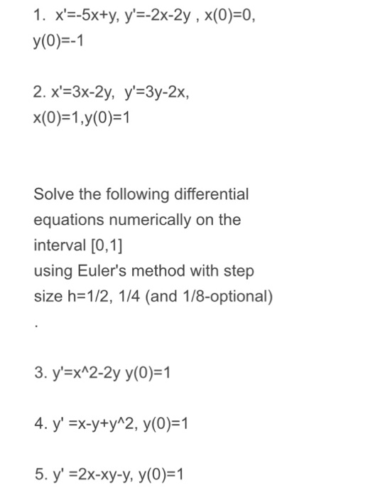 Solved 1 X 5xty Y 2x 2y X 0 0 Y 0 1 2 X 3x 2y Chegg Com