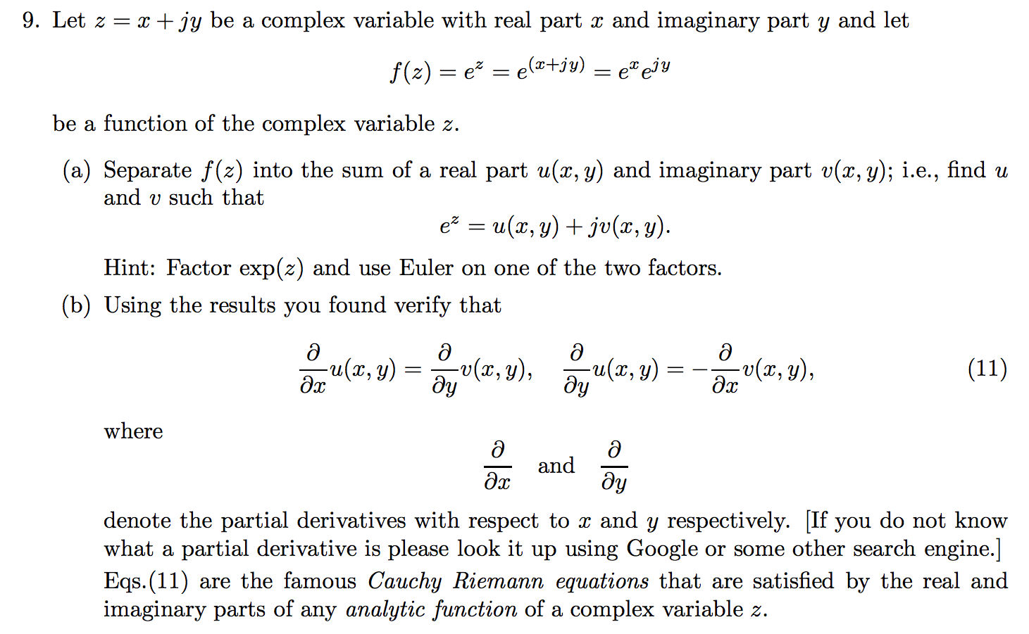 Solved Let Z X Jy Be A Complex Variable With Real Part Chegg Com