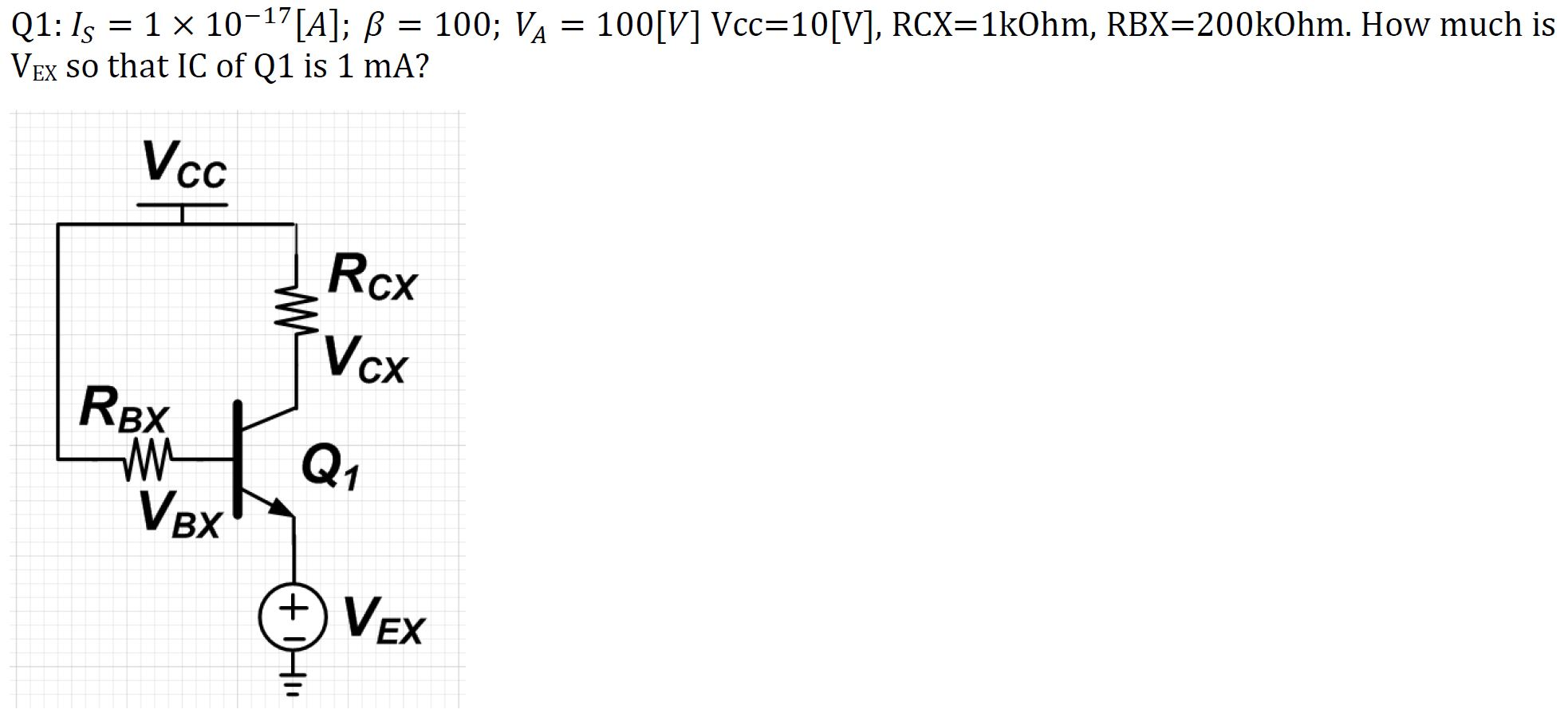 Solved I S 1 Times 10 17 A Beta 100 V A 100 V Chegg Com