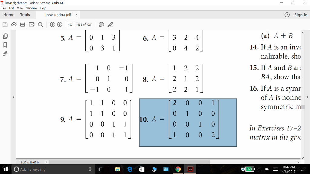 Solved Problem Number 10 Orthogonally Diagonalize The Ma Chegg Com