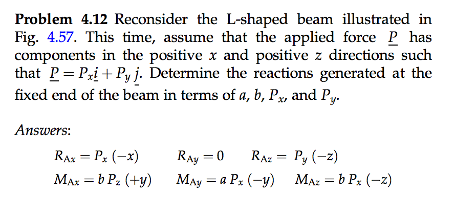 Solved Problem 4 12 Reconsider The L Shaped Beam Illustra Chegg Com