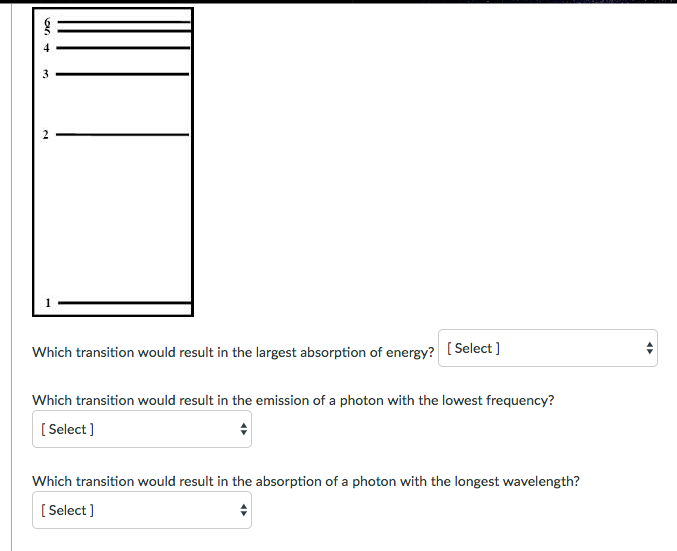 Solved: Which Transition Would Result In The Largest Absor... | Chegg.com