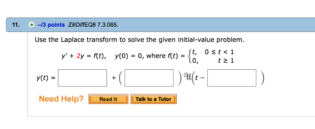 Solved Use The Laplace Transform To Solve The Given Initi Chegg Com