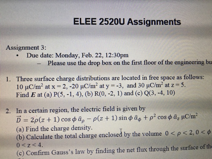 Solved Three Surface Charge Distributions Are Located In Chegg Com