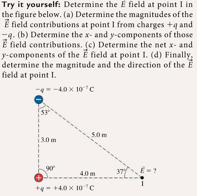 Solved Try It Yourself Determine The E Field At Point I Chegg Com