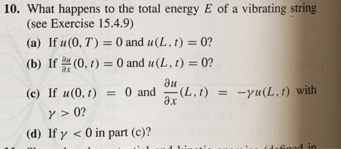 Solved 10 What Happens To The Total Energy E Of A Vibrat Chegg Com