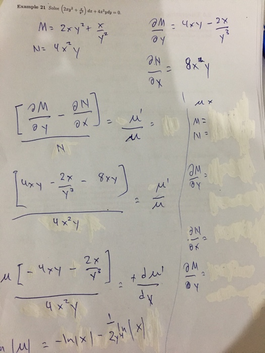 Solve 2xy 2 Y Y 2 Dx 4x 2ydy 0 M 2xy 2 Chegg Com