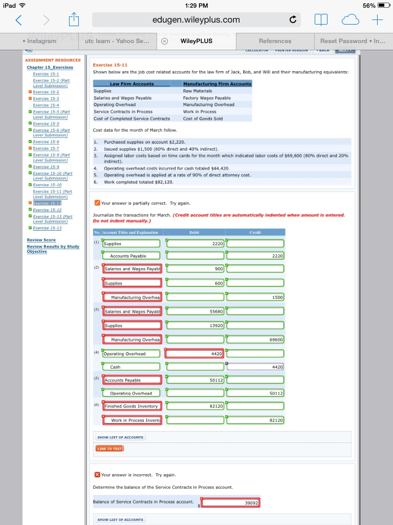 Solved IPad令 129 PM 56 ) . Instag...