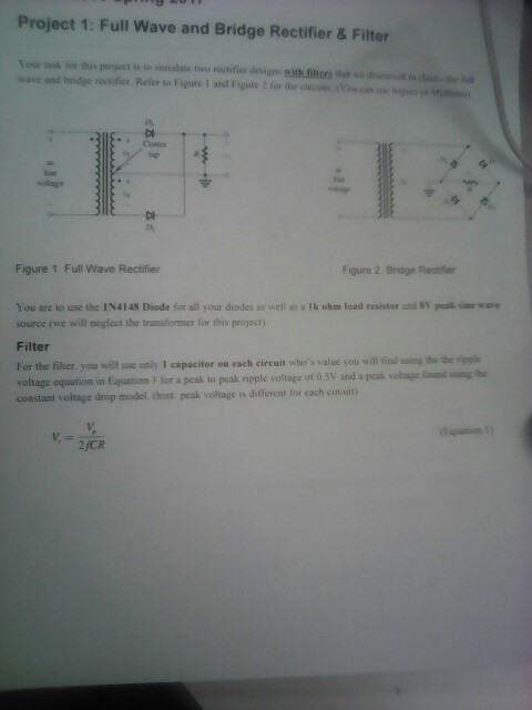 bridge rectifier project