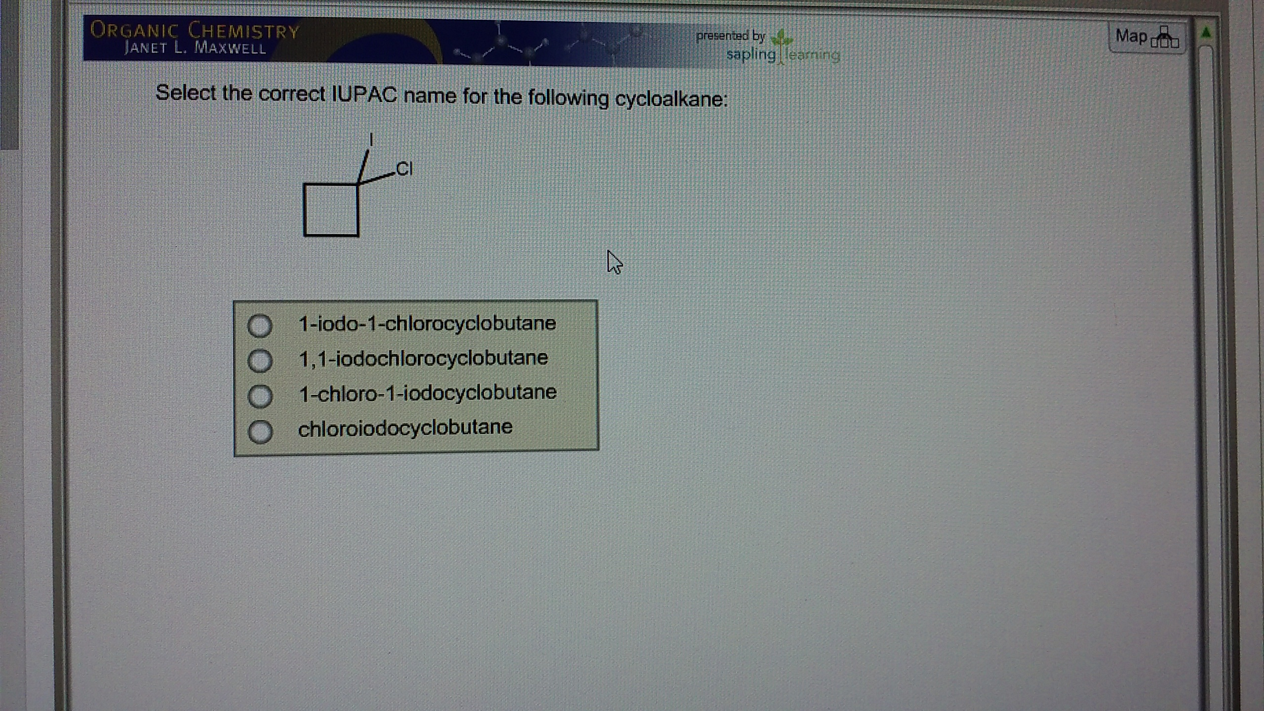 Select The Correct Iupac Name For The Following Chegg 