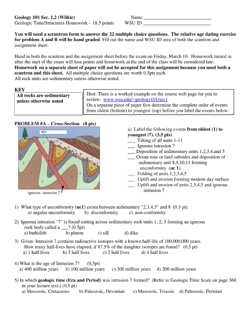 paper exam wsu Sciences Earth Archive  10,  Chegg.com March   2017