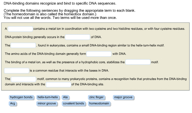 Solved: DNA-binding Domains Recognize And Bind To Specific... | Chegg.com